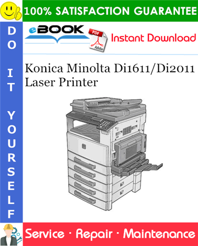 Konica Minolta Di1611/Di2011 Laser Printer Service Repair Manual