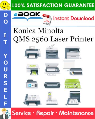 Konica Minolta QMS 2560 Laser Printer Service Repair Manual