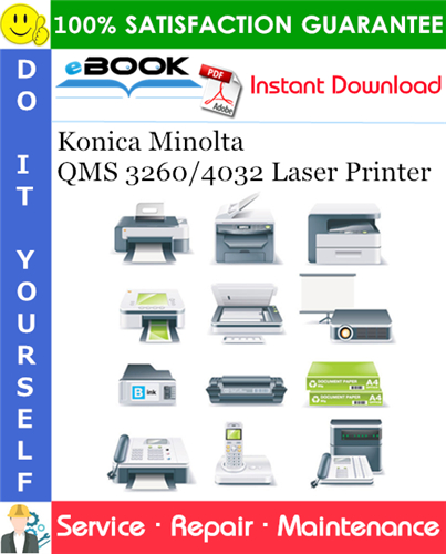 Konica Minolta QMS 3260/4032 Laser Printer Service Repair Manual