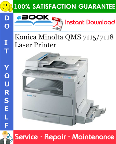 Konica Minolta QMS 7115/7118 Laser Printer Service Repair Manual