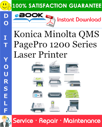 Konica Minolta QMS PagePro 1200 Series Laser Printer Service Repair Manual