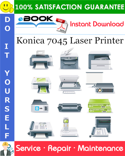 Konica 7045 Laser Printer Service Repair Manual + Parts Catalog