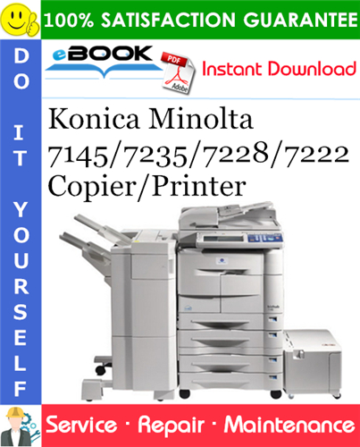 Konica Minolta 7145/7235/7228/7222 Copier/Printer Service Repair Manual