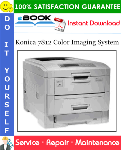 Konica 7812 Color Imaging System Service Repair Manual