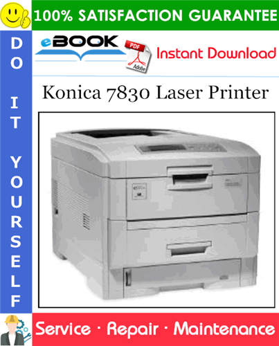 Konica 7830 Laser Printer Service Repair Manual