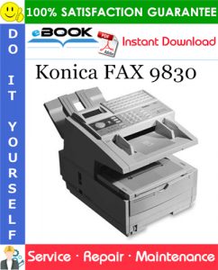 Konica FAX 9830 Service Repair Manual