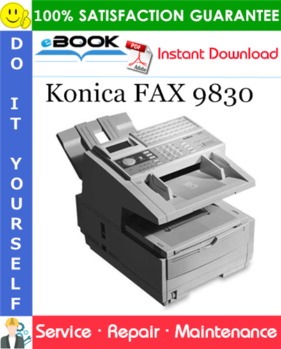 Konica FAX 9830 Service Repair Manual