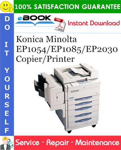 Konica Minolta EP1054/EP1085/EP2030 Copier/Printer Service Repair Manual + Parts Catalog