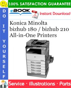 Konica Minolta bizhub 180 / bizhub 210 All-in-One Printers Parts Guide Manual