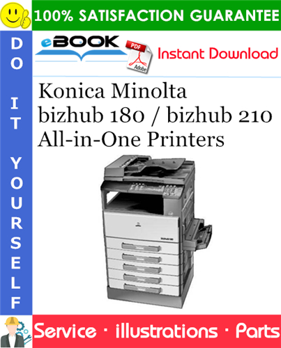 Konica Minolta bizhub 180 / bizhub 210 All-in-One Printers Parts Guide Manual