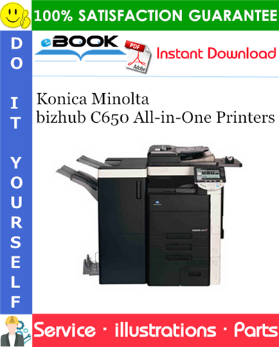 Konica Minolta bizhub C650 All-in-One Printers Parts Guide Manual