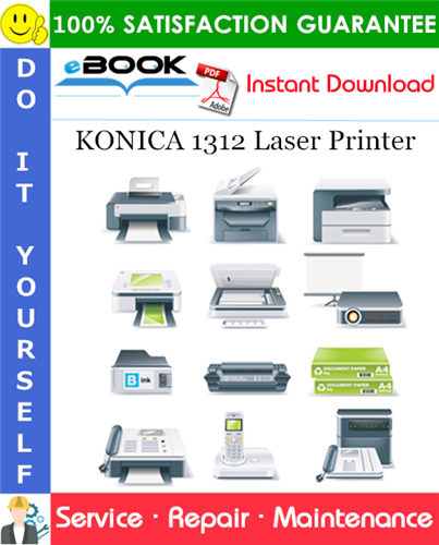 KONICA 1312 Laser Printer Service Repair Manual + Parts Catalog