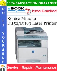 Konica Minolta Di152/Di183 Laser Printer Service Repair Manual + Parts Catalog