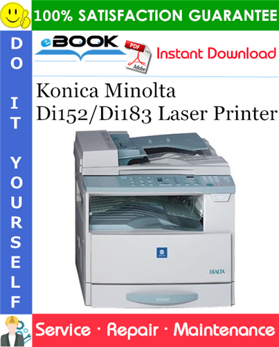 Konica Minolta Di152/Di183 Laser Printer Service Repair Manual + Parts Catalog