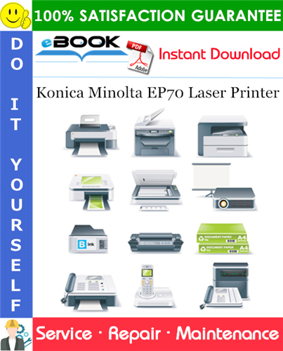 Konica Minolta EP70 Laser Printer Service Repair Manual + Parts Catalog