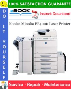 Konica Minolta EP4000 Laser Printer Service Repair Manual + Parts Catalog