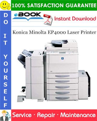 Konica Minolta EP4000 Laser Printer Service Repair Manual + Parts Catalog