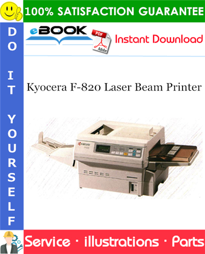 Kyocera F-820 Laser Beam Printer Parts Catalogue Manual