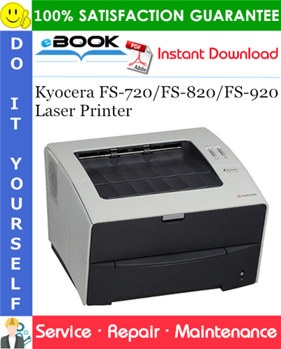 Kyocera FS-720/FS-820/FS-920 Laser Printer Service Repair Manual + Parts Catalog + Service Bulletin
