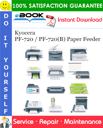 Kyocera PF-720 / PF-720(B) Paper Feeder Service Repair Manual + Parts Catalog