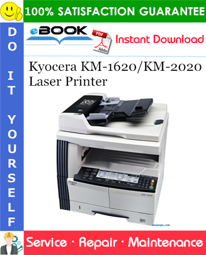 Kyocera KM-1620/KM-2020 Laser Printer Service Repair Manual + Parts Catalog