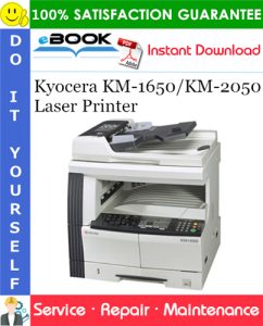 Kyocera KM-1650/KM-2050 Laser Printer Service Repair Manual + Parts Catalog