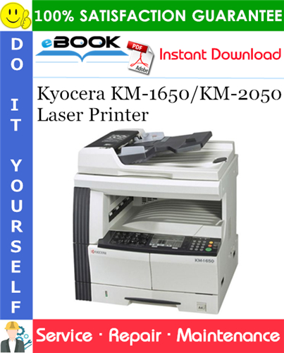 Kyocera KM-1650/KM-2050 Laser Printer Service Repair Manual + Parts Catalog