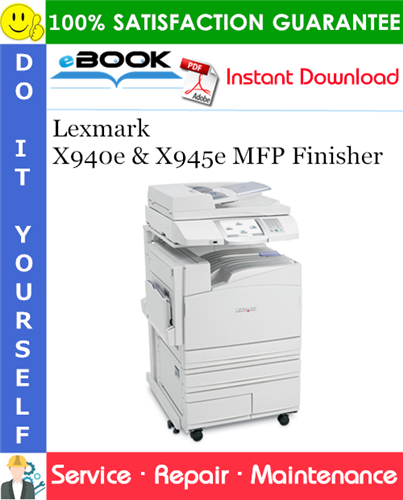 Lexmark X940e & X945e MFP Finisher Service Repair Manual