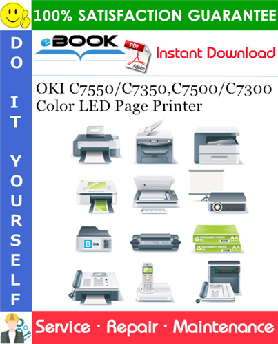 OKI C7550/C7350,C7500/C7300 Color LED Page Printer Service Repair Manual