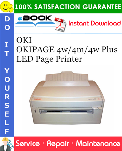 OKI OKIPAGE 4w/4m/4w Plus LED Page Printer Service Repair Manual