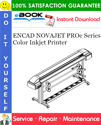 ENCAD NOVAJET PROe Series Color Inkjet Printer Service Repair Manual