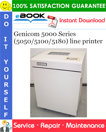 Genicom 5000 Series (5050/5100/5180) line printer Service Repair Manual