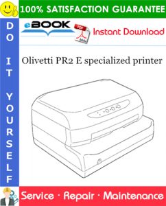 Olivetti PR2 E specialized printer Service Repair Manual