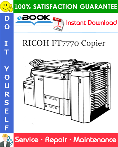 RICOH FT7770 Copier Service Repair Manual + Parts Catalog