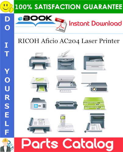 RICOH Aficio AC204 Laser Printer Parts Catalog Manual