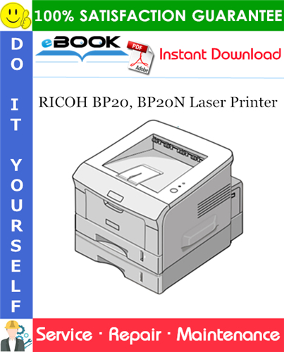 RICOH BP20, BP20N Laser Printer Service Repair Manual + Parts Catalog