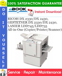 RICOH DX 2330/DX 2430, GESTETNER DX 2330/DX 2430, LANIER LDD745/LDD735