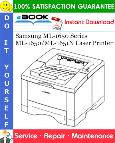 Samsung ML-1650 Series ML-1650/ML-1651N Laser Printer Service Repair Manual