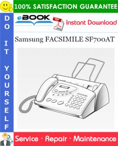 Samsung FACSIMILE SF700AT Service Repair Manual