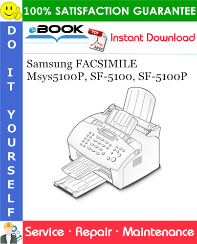 Samsung FACSIMILE Msys5100P, SF-5100, SF-5100P Service Repair Manual