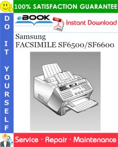 Samsung FACSIMILE SF6500/SF6600 Service Repair Manual