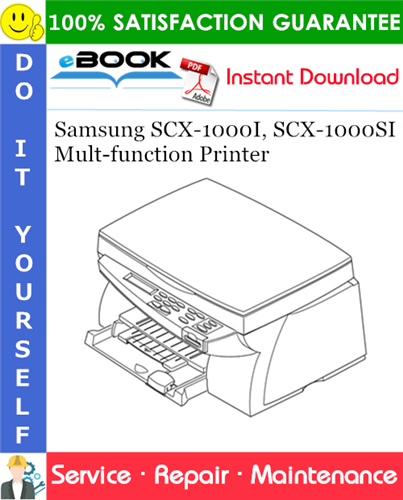 Samsung SCX-1000I, SCX-1000SI Mult-function Printer Service Repair Manual