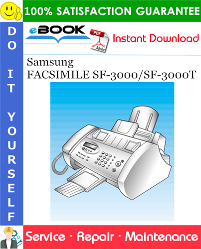 Samsung FACSIMILE SF-3000/SF-3000T Service Repair Manual