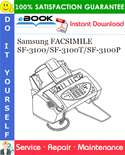 Samsung FACSIMILE SF-3100/SF-3100T/SF-3100P Service Repair Manual