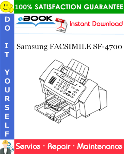 Samsung FACSIMILE SF-4700 Service Repair Manual