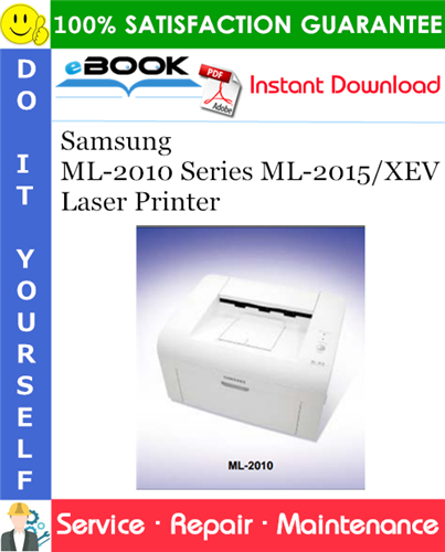 Samsung ML-2010 Series ML-2015/XEV Laser Printer Service Repair Manual