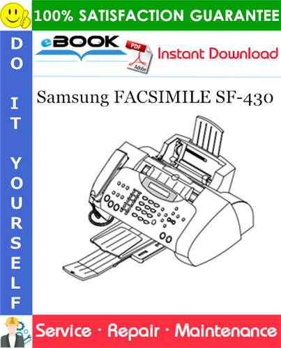 Samsung FACSIMILE SF-430 Service Repair Manual