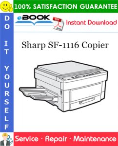 Sharp SF-1116 Copier Service Repair Manual