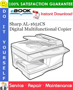 Sharp AL-1651CS Digital Multifunctional Copier Service Repair Manual