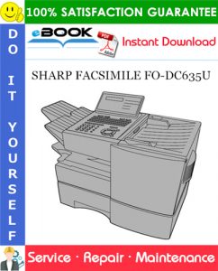 SHARP FACSIMILE FO-DC635U Service Repair Manual